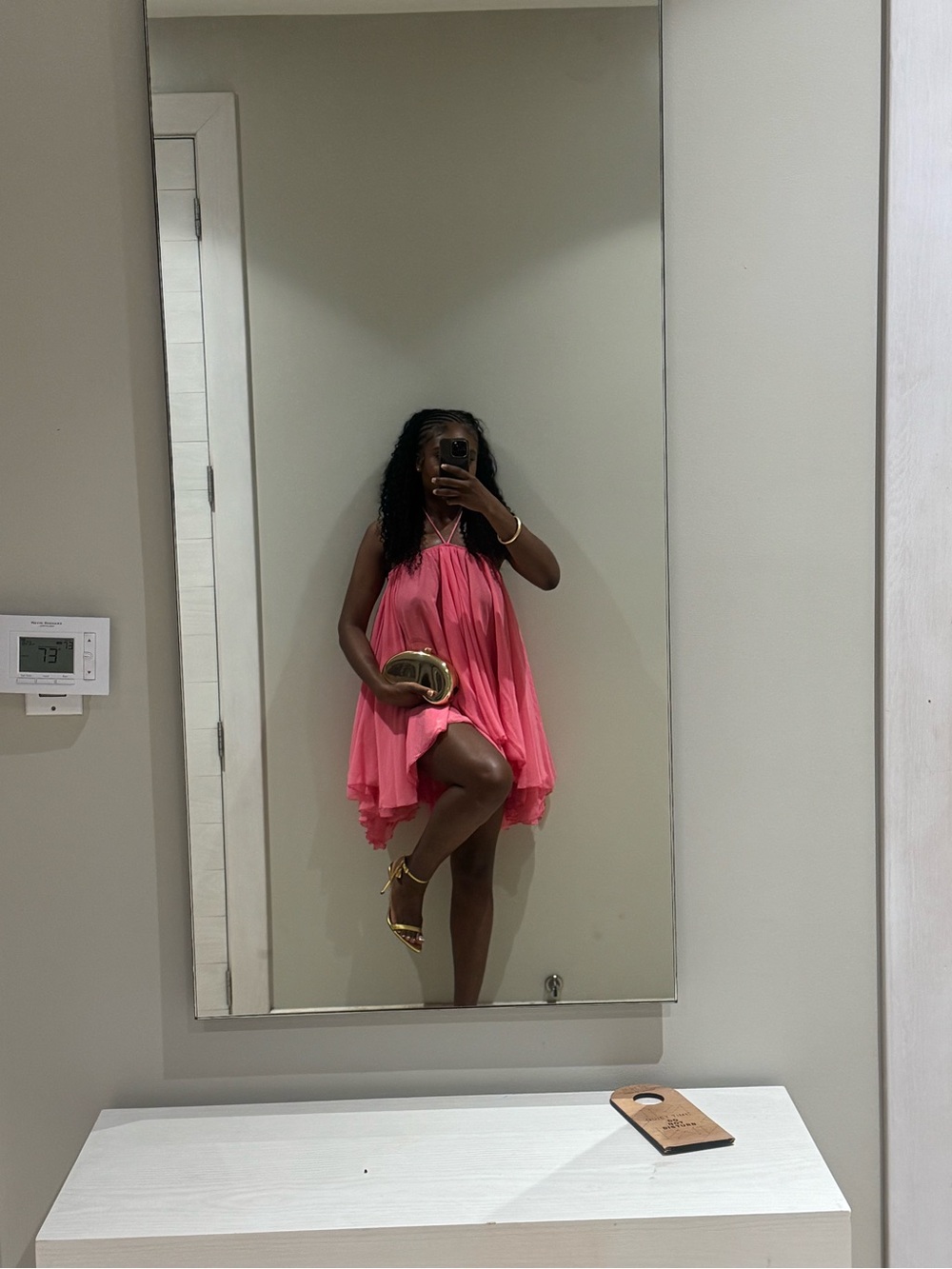 Thar Halter Dress - Pink Cosmo cou coo dress - Picture 3 of 3